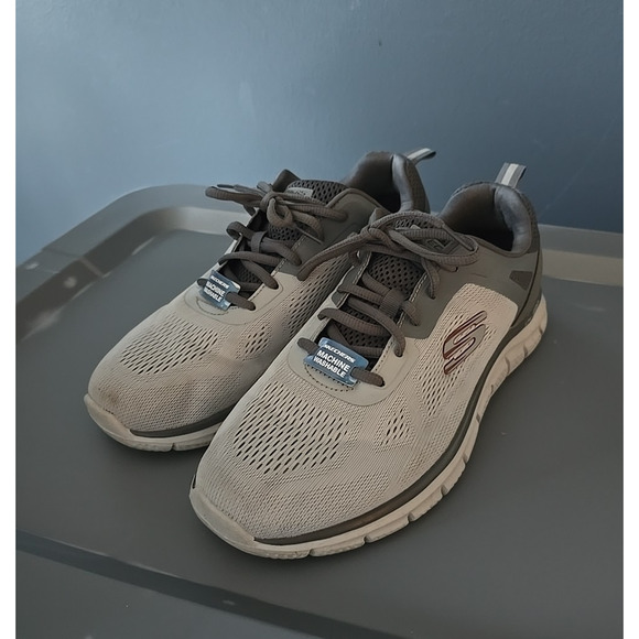 Skechers Track Broader 232698W Gray Low Top Walking Running Sneakers Mens Size 9 - Picture 2 of 9